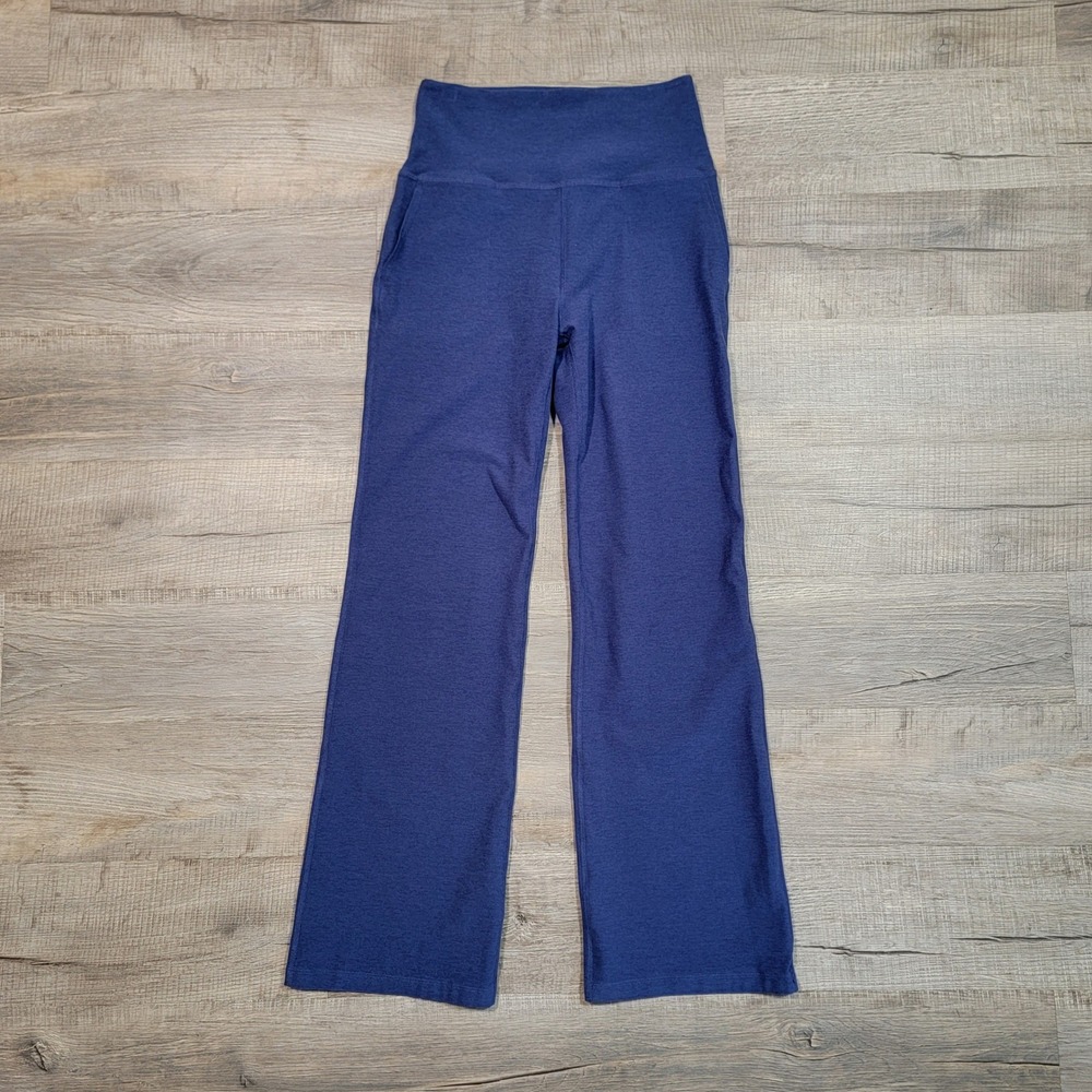 Beyond Yoga XL Spacedye High Waisted Practice Pocket Wide Leg Pants Blue